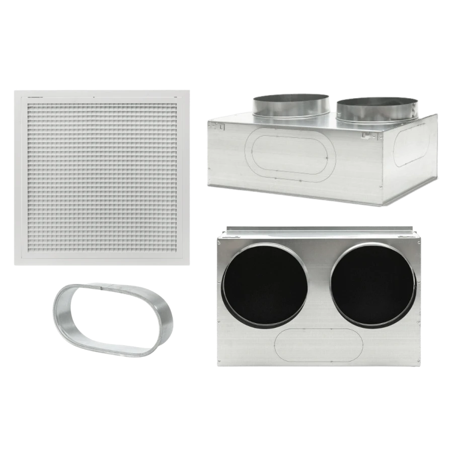 Grille de reprise + caisson de reprise + porte filtre 600 x 400 - 34000126040 - 34000136040