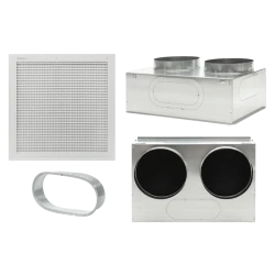 Grille de reprise + caisson de reprise + porte filtre 600 x 600 - 34000126060 - 34000136060