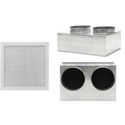 Grille de reprise + caisson de reprise + porte filtre 500 x 400 - 34000125040 - 34000135040