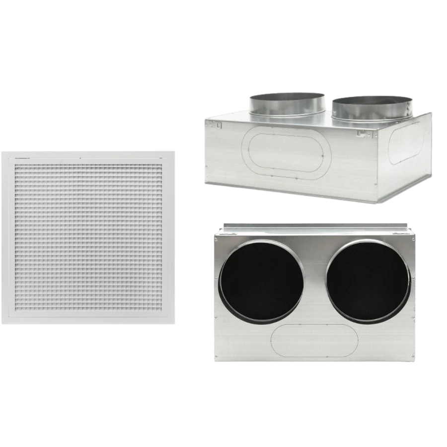 Grille de reprise + caisson de reprise + porte filtre 500 x 400 - 34000125040 - 34000135040
