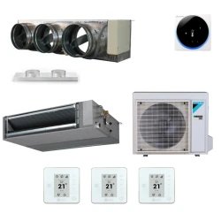 Pack gainable Daikin 3.5kw pour 45m² Airzone 3 sorties
