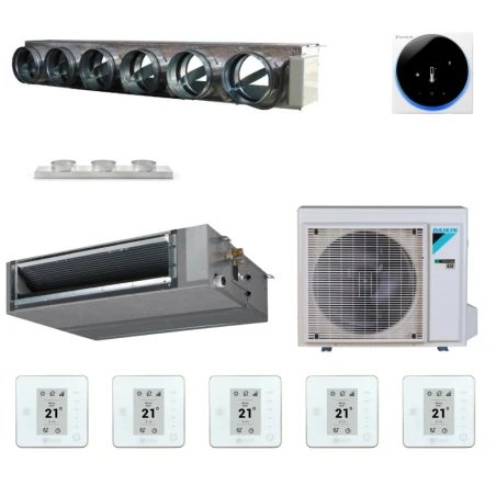 Pack gainable Daikin 6kw pour 70m² Airzone 6 sorties