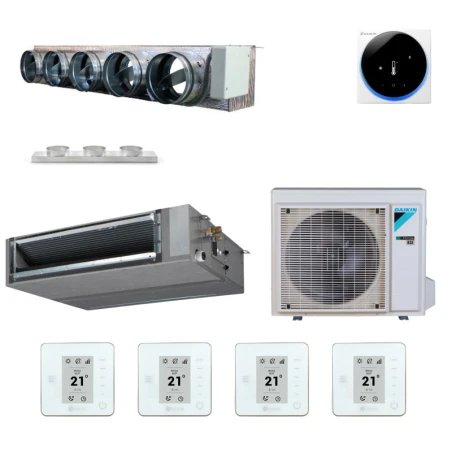 Pack gainable Daikin 7kw pour 80m²  Airzone 5 sorties