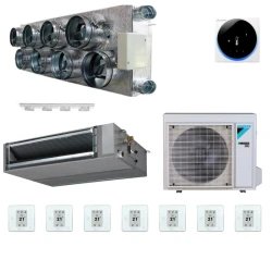 Pack gainable Daikin 14kw pour 150m² Airzone 8 sorties