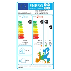 Climatiseur mural Mitsubishi Electric Design Premium MSZ-LN blanc perle hyper heating 2.5 kW - MSZ-LN25VG3V + MUZ-LN25VGHZ3
