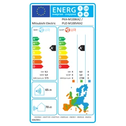 Climatiseur mural tertiaire Mitsubishi Electric PKA-M 10 kW - PKA-M100KA3 + PUZ-M100VKA3