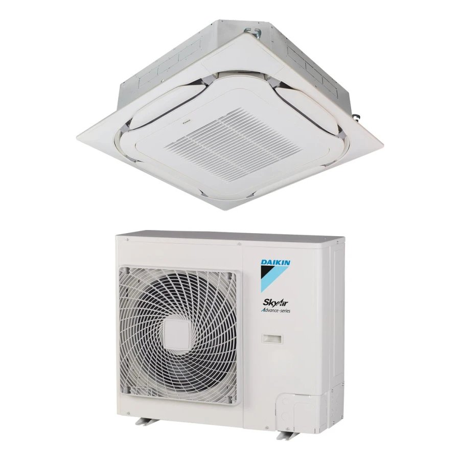 Climatiseur Daikin cassette Roundflow Advance series 12.5 kW triphasé - FCAG125B + RZASG125MY