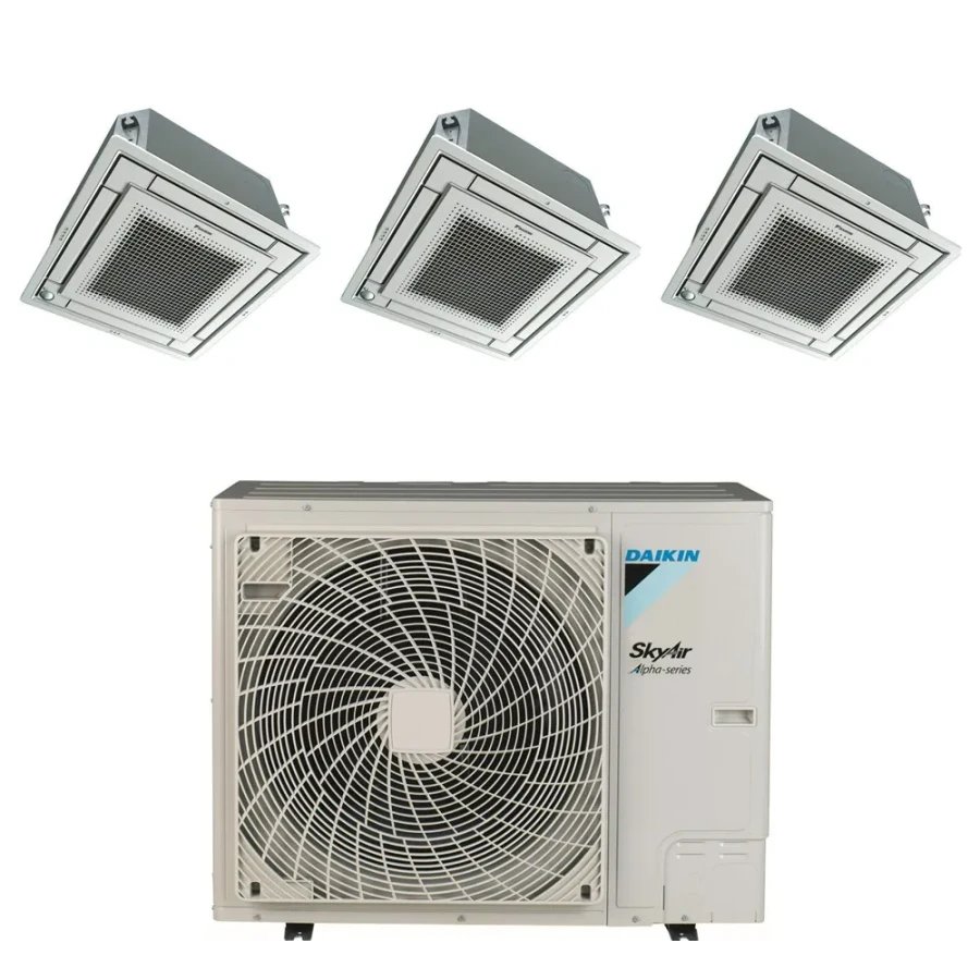Pack Triple Daikin : 3 x FFA50A9 + groupe RZAG125NV1