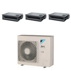 Pack Triple Daikin : 3 x FDXM50F9 + groupe RZASG125MV