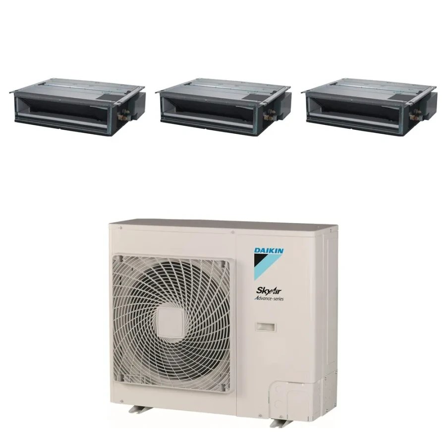 Pack Triple Daikin : 3 x FDXM50F9 + groupe RZASG140MV