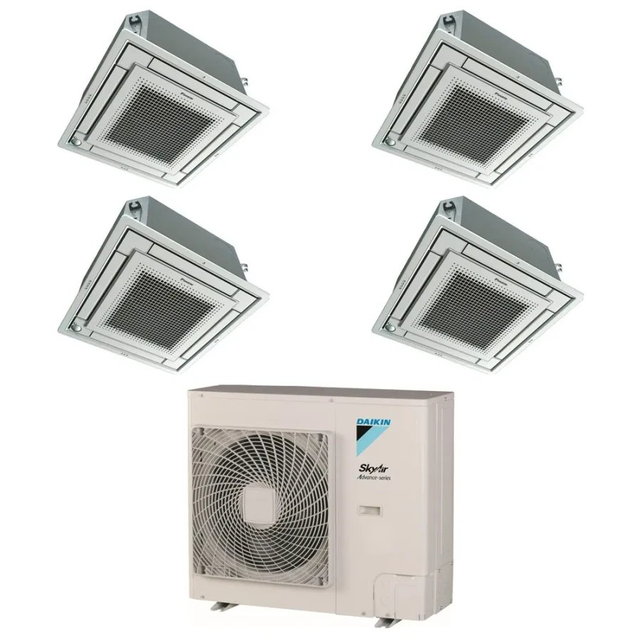 Pack Double Twin Daikin : 4 x FFA35A9 + groupe RZASG125MY