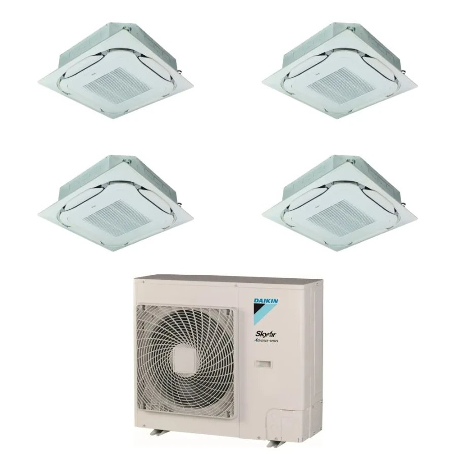Pack Double Twin Daikin : 4 x FCAG35B + groupe RZASG140MY