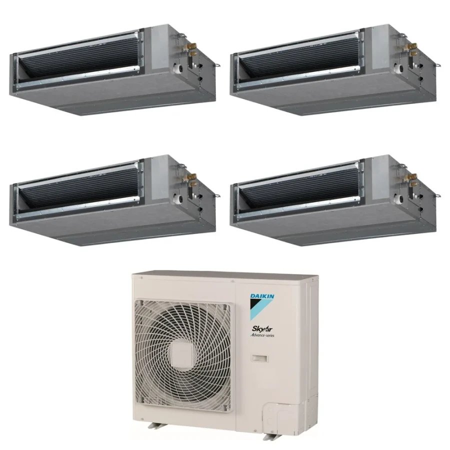 Pack Double Twin Daikin : 4 x FBA35A9 + groupe RZASG125MV