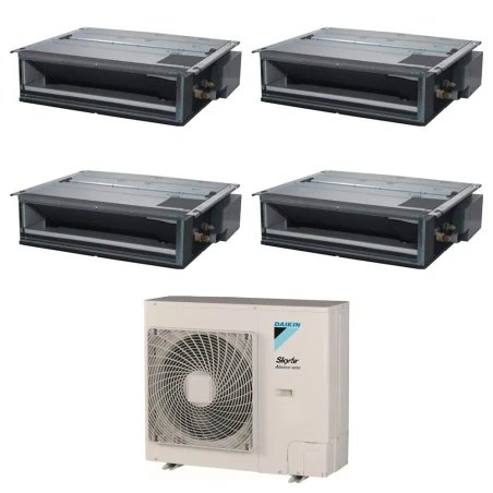 Pack Double Twin Daikin : 4 x FDXM35F9 + groupe RZASG125MV