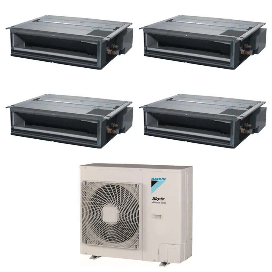 Pack Double Twin Daikin : 4 x FDXM35F9 + groupe RZASG125MY