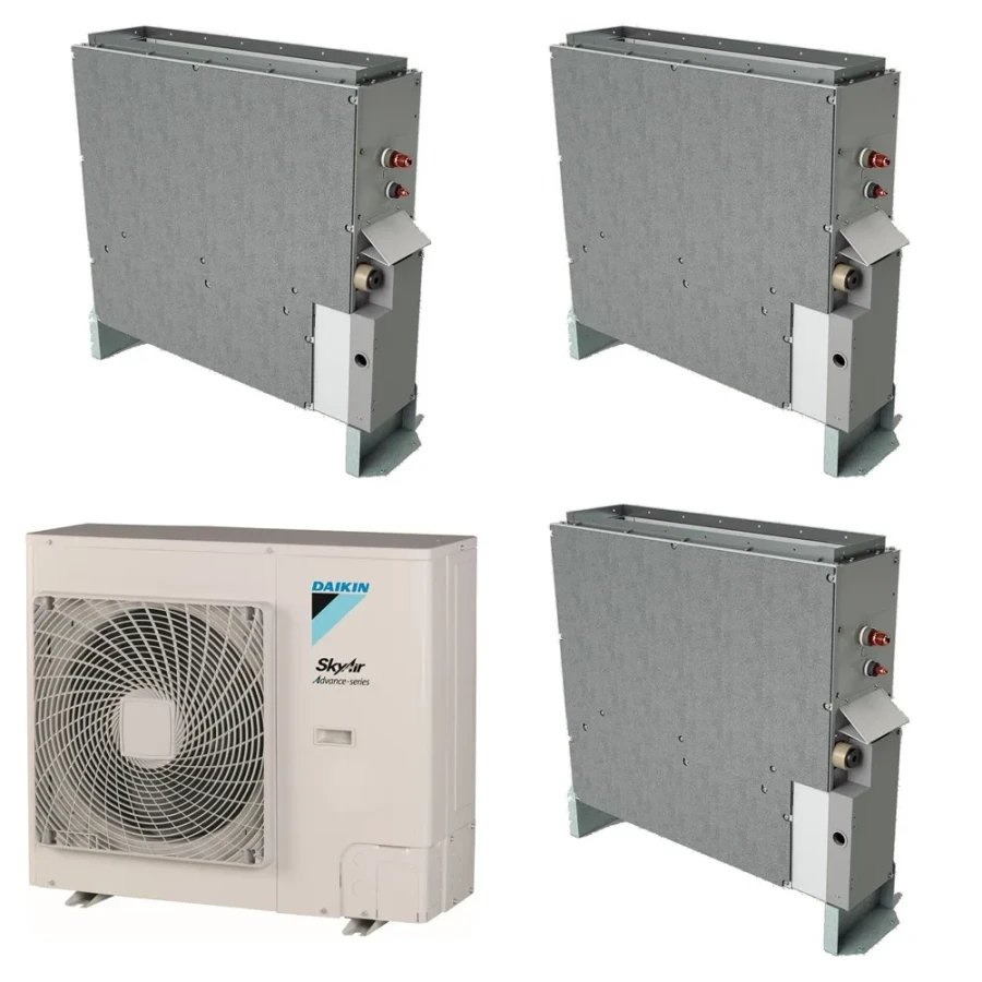 Pack Triple Daikin : 3 x FNA50A9 + groupe RZASG140MV