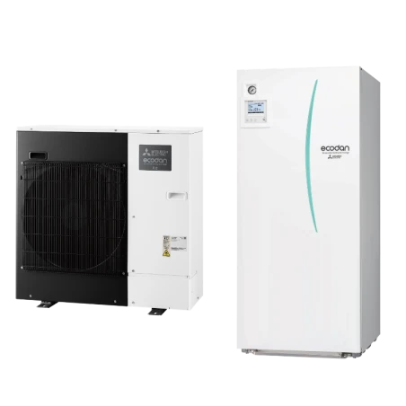 Pac air eau Ecodan Zubadan silence duo 300 litres 12 kW - ERST30D-VM6ED + PUZ-SHWM120VAA ERST30D-VM6ED + PUZ-SHWM120VAA