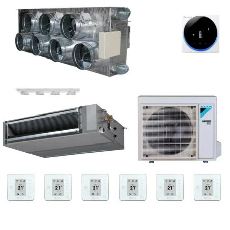 Pack gainable Daikin Advance-series 13kw pour 140m² Airzone 7 sorties