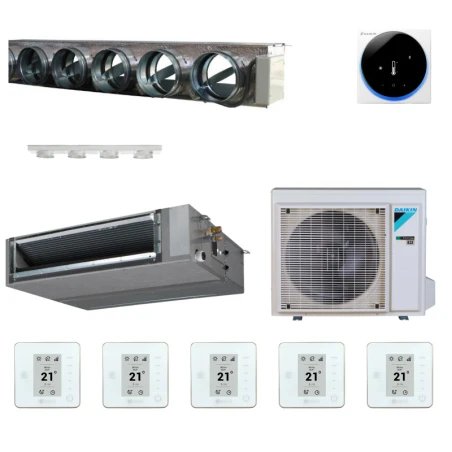 Pack gainable Daikin Advance-series 10kw pour 100m² Airzone 6 sorties